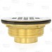 1-1/2" FIP Threaded, Brass Shower Base/Module Drain w/ Snap-in Strainer