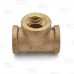 1/2" FPT Brass Tee, Lead-Free