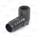 1" Barbed Insert x 1/2" Female NPT 90° PVC Reducing Elbow, Sch 40, Gray