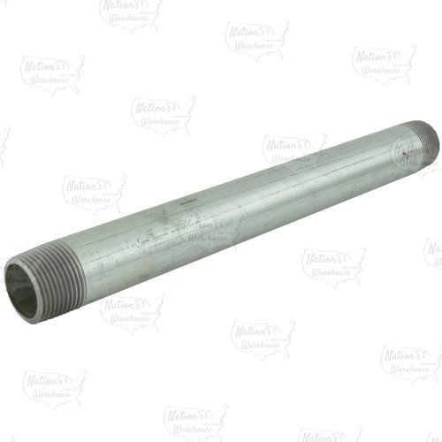 1” x 12” Galvanized Steel Pipe Nipple