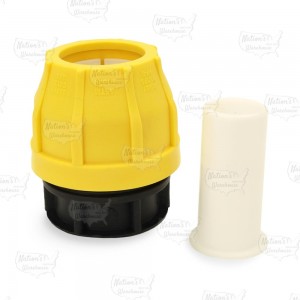 1-1/2" Compression Cap for SDR-11 Yellow PE Gas Pipe