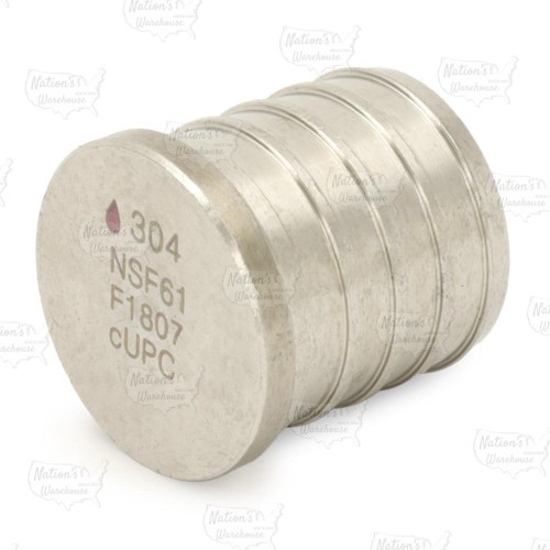 1" PEX 304 St. Steel Plug (Lead-Free)....