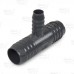 1-1/4" x 1-1/4" x 3/4" Barbed Insert PVC Reducing Tee, Sch 40, Gray