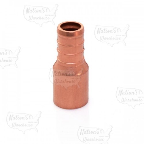 Sioux Chief 643x2 1/2 in PEX x 1/2 in Copper Fitting Adapter, Lead-Free, Copper