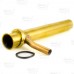 1-1/2" x 12", 22GA, Flanged Dishwasher Tailpiece w/ 1/2" (5/8" OD) Copper Branch Outlet, Rough Brass