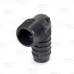 1" Barbed Insert x 1" Male NPT 90° PVC Elbow, Sch 40, Gray