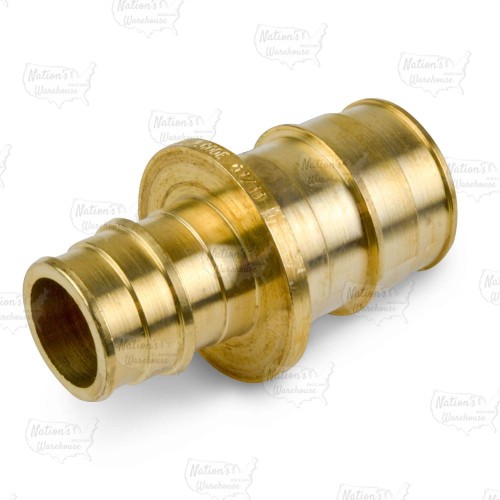 1" x 3/4" Expansion PEX Reducing Coupling, LF Brass