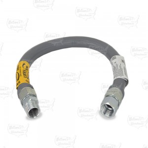 24" UltraFlow High BTU, PVC-Coated Gas Appliance Connector, 3/4" MIP (1/2" FIP) x 3/4" FIP, 3/4" ID