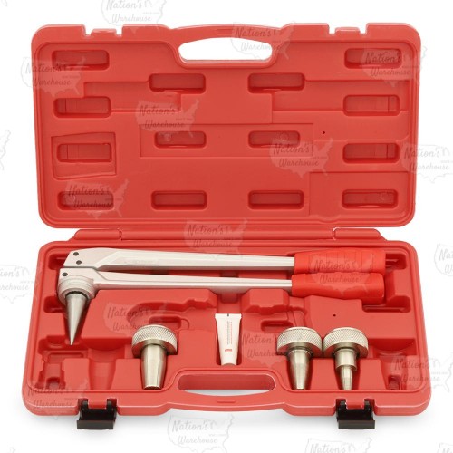 Manual PEX Expander Tool Kit for sizes 1/2", 3/4" & 1" w/ Light-Weight Aluminum Handles