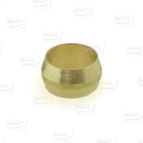 3/8" OD Brass Compression Sleeve, Lead-Free (Bag of 10)