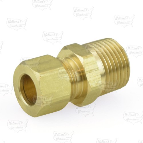 3/8" OD x 3/8" MIP Threaded Compression Adapter, Lead-Free