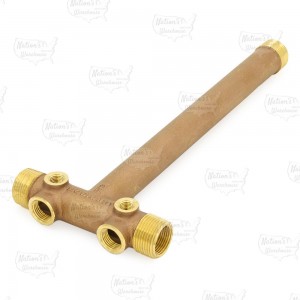 1" MPT x 13" Solid Brass Well Tank Tee (Lead-Free)