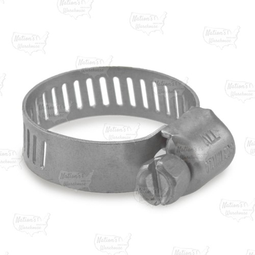 5/16" - 7/8", SAE 6, St. Steel Worm Gear Clamp