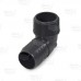 1-1/2" Barbed Insert x 1-1/2" Male NPT 90° PVC Elbow, Sch 40, Gray