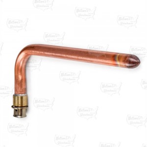 1/2" PEX Press Copper Stub Out Elbow for Viega PEX Tubing, 8" x 3.5"