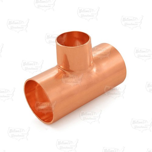 1-1/2" x 1-1/2" x 1" Copper Tee