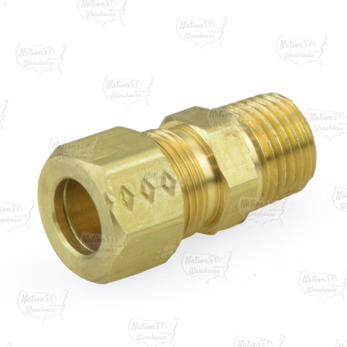 3/8" OD x 1/4" MIP Threaded Compression Adapter, Lead-Free