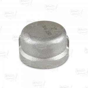 1" 304 Stainless Steel Cap, FNPT threaded