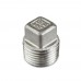 1/2" 304 Stainless Steel Square Head Plug, MNPT threaded