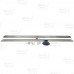 60" long, StreamLine Stainless Steel Linear Shower Pan Drain w/ Square Holes Strainer, 2" PVC Hub