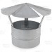 8" Galvanized Rain Cap (Shanty Cap), 24 GA..