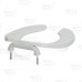 Bemis 955CT (White) Commerical Plastic Round Toilet Seat w/ Check Hinges, Heavy-Duty