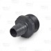 1" Barbed Insert x 1-1/2" Male NPT Threaded PVC Reducing Adapter, Sch 40, Gray