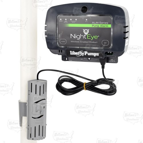 NightEye Wireless Indoor High Water Alarm w/ Compact Snap-On Switch, 10ft cord, 115V (Sump Only)