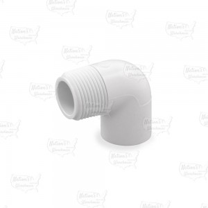 1/2" x 3/4" PVC (Sch. 40) Socket x MIP 90° Reducing Elbow