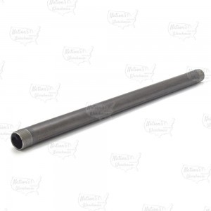 1-1/4" x 18" Black Pipe Nipple