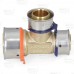 1" x 3/4" x 3/4" PEX Press Tee, Lead-Free Bronze