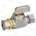 1/2" PEX Press x 3/8" OD Straight Stop Valve, Lead-Free