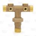 1" MPT x 4-1/2" Union Brass Short Well Tank Tee (Lead-Free)
