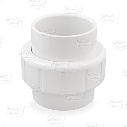 2-1/2" PVC (Sch. 40) Socket Union w/ Buna-N O-ring