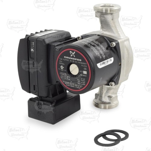 Alpha2 26-99SU Stainless Steel Variable Speed Circulator Pump w/ IFC, 1-1/4" Union, 115V