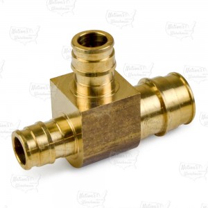 3/4" x 3/4" x 1/2" Expansion PEX Tee, LF Brass