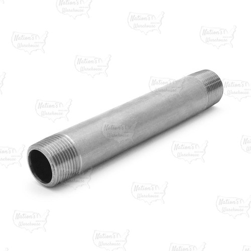 3/4" x 6" Stainless Steel Pipe Nipple