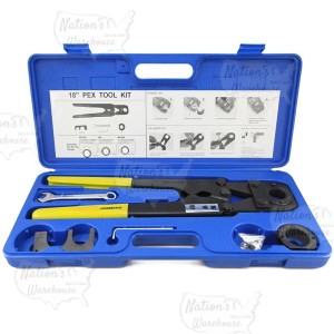 Everhot PXT3203 PEX Crimp Tool Kit for sizes 1" and 1-1/4"