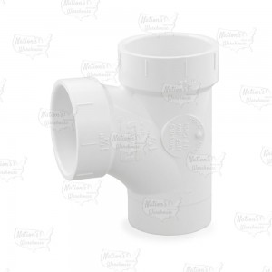 1-1/2" PVC DWV Sanitary Street Tee (Spigot x Socket x Socket)