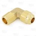 3/8" Flare x 1/4" MNPT Brass 90° Elbow