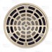 Low-Profile (Short) PVC Floor Drain w/ Round Nickel Bronze Strainer, 3" Hub × 4" Inside Fit