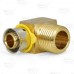 1/2" PEX Press x 1/2" Male Threaded Elbow, Lead-Free Bronze