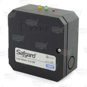 Safguard 1150 Low Water Cutoff w/ Auto Reset & Burner Circuit Test Button (incl. wiring harness), 120V