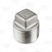 3/4" 304 Stainless Steel Square Head Plug, MNPT threaded