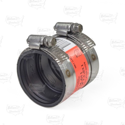 1-1/2" No-Hub CI/Plastic/Steel Coupling