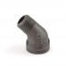 1/2" Black 45° Street Elbow (Imported)