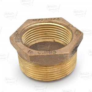 1-1/2" x 1-1/4" FPT Brass Bushing, Lead-Free