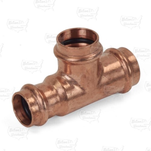 1" x 1/2" x 1" Press Copper Tee, Made in the USA