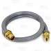 48" PVC-Coated, Propane Tank Gas Connector, 1/2" MIP x 1/2" FIP, 1/2" ID