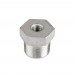 3/4" x 1/8" 304 Stainless Steel Hex Bushing, MNPT x FNPT threaded